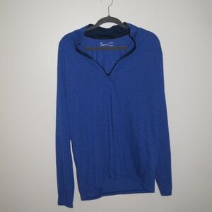 Men's Blue Under Armor Long-Sleeve Pullover size Large